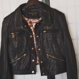 Baby Phat - Leather - 100% soft leather- Authentic designer Jacket -  XL